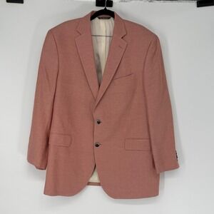 Jack Victor Mens 43R Blazer Sport Coat Pink Linen Silk Blend Luxor SPJ Canada